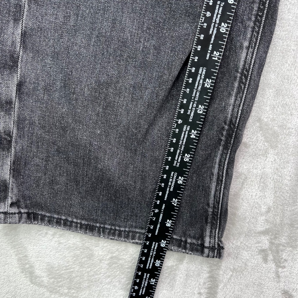 American Eagle Jeans Womens 6 Short Black Super High-Rise Baggy Wide Leg Grunge - Picture 7 of 15
